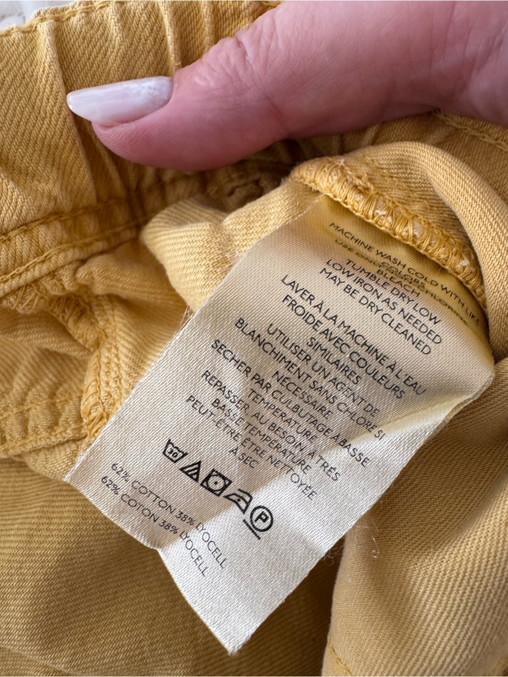 Pilcro Mustard Wide-Leg Waist Pants LT size - Picture 4 of 6